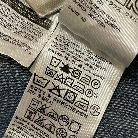 Levi's Tailored Fit Long Sleeve Denim Pearl Snap Shirt Women’s Sz XS Jean Cotton - Picture 6 of 8